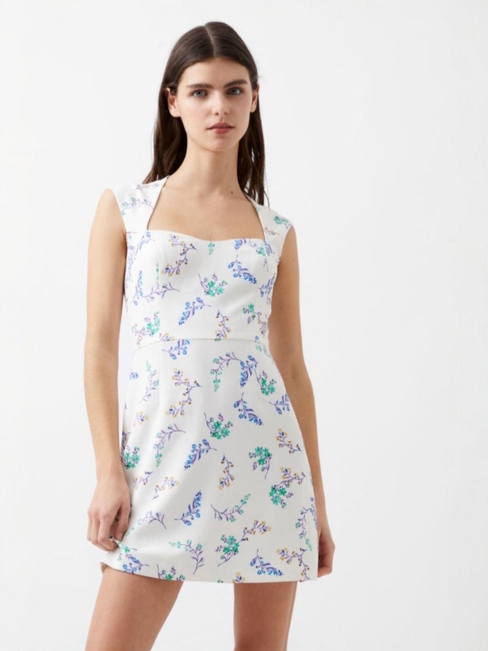 French Connection Floriana Whisper Floral Mini Dress, 10, Summer Spring Cocktail